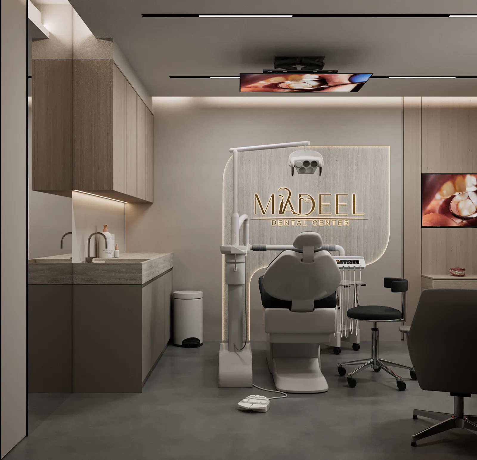 Specialist consultation cabin at Madeel Dental Center in Ajman, UAE